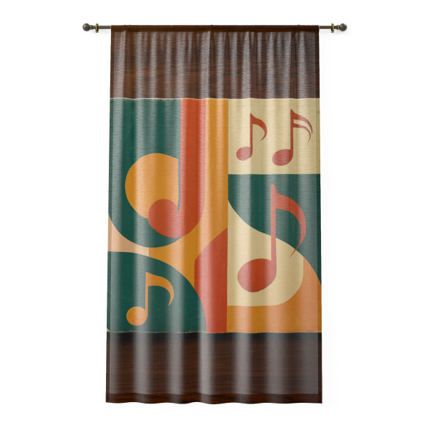 Timeless Vinyl Vibes - Window Curtain
