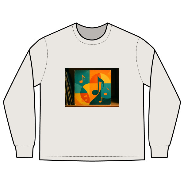 Timeless Vinyl Vibes - Men's Heavy Faded Long Sleeve Tee