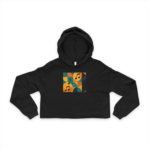 Timeless Vinyl Vibes - Women's Cropped Hoodie