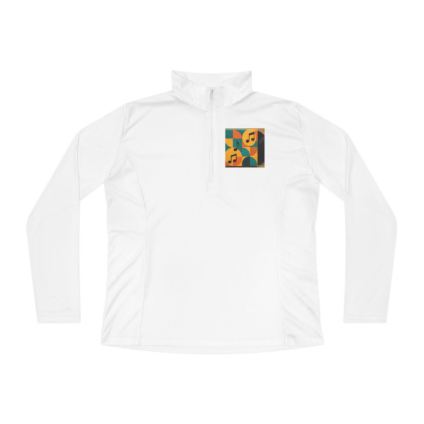 Timeless Vinyl Vibes - Ladies Quarter-Zip Pullover