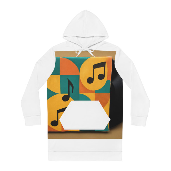 Timeless Vinyl Vibes - Women's Hoodie Dress (AOP)