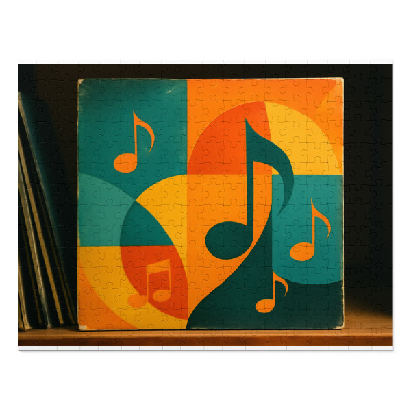Timeless Vinyl Vibes - Jigsaw Puzzle with Tin