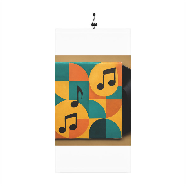 Timeless Vinyl Vibes - Winter Neck Gaiter With Drawstring