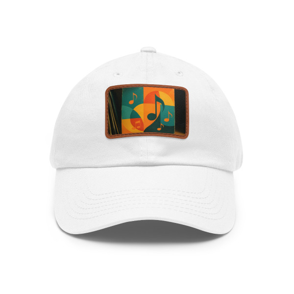 Timeless Vinyl Vibes - Dad Hat with Leather Patch (Rectangle)