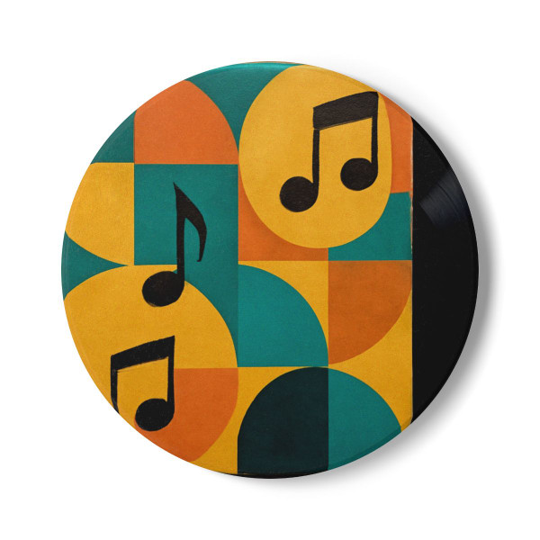 Timeless Vinyl Vibes - Ceramic Coaster