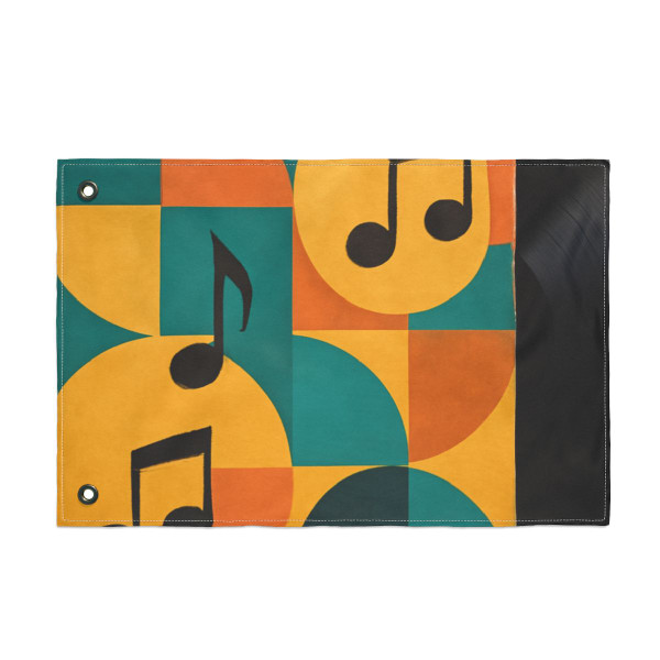 Timeless Vinyl Vibes - Double Sided Flag