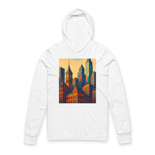 Urban Mosaic - Unisex Hooded Long Sleeve Tee