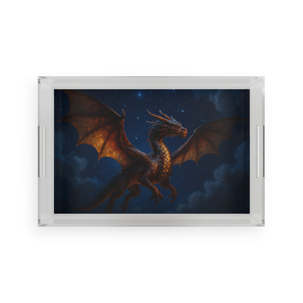 Celestial Fire Drake - Acrylic Serving Tray