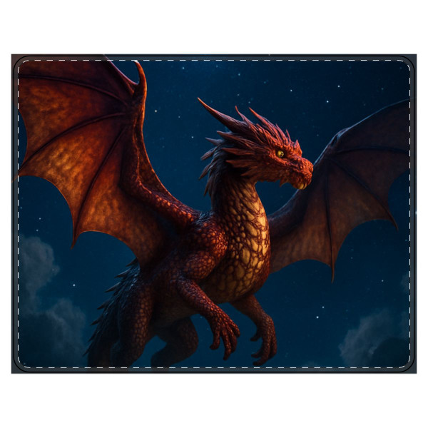 Celestial Fire Drake - PU Leather Mouse Mat