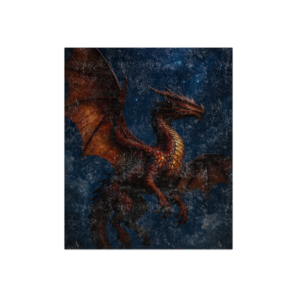 Celestial Fire Drake - Crushed Velvet Blanket