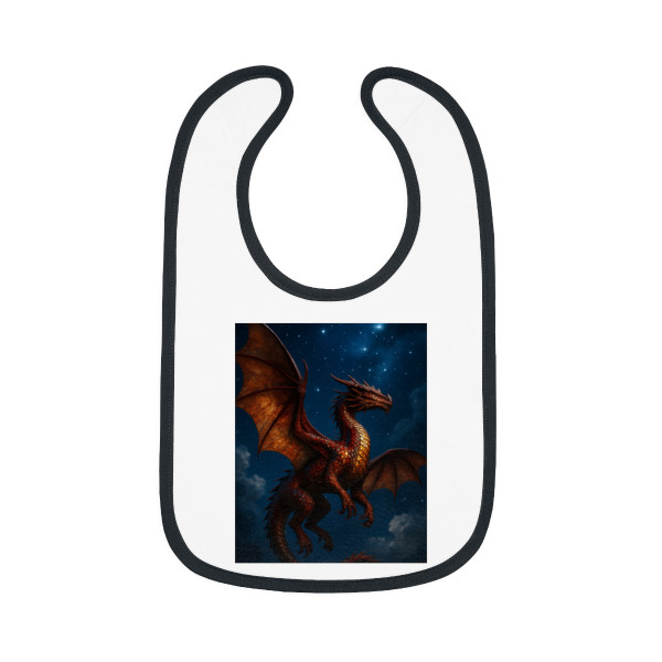 Celestial Fire Drake - Baby Contrast Trim Jersey Bib