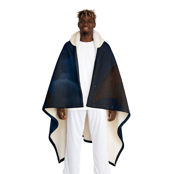 Celestial Fire Drake - Hooded Sherpa Fleece Blanket
