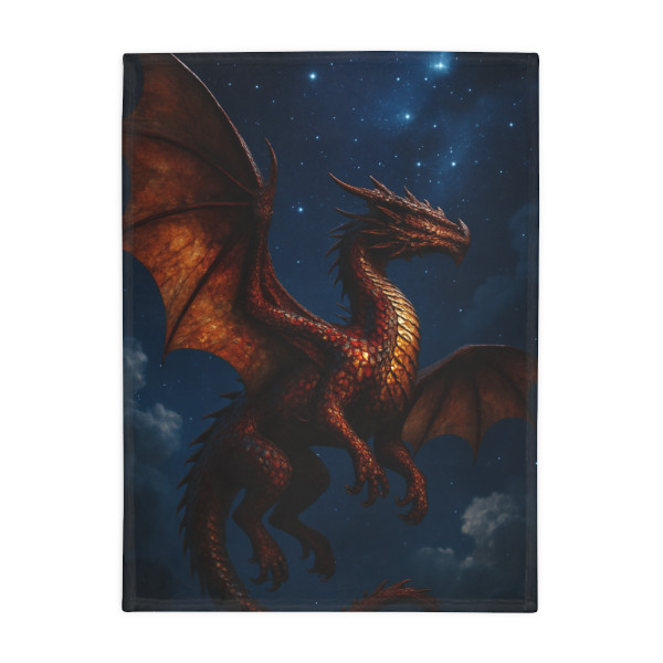 Celestial Fire Drake - Plush Fleece Blanket