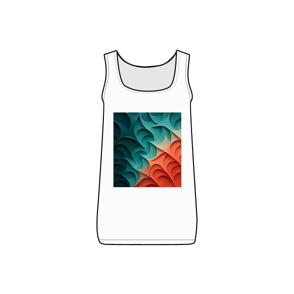 Fractal Harmony Waves - Women's Micro Ribbed Tank