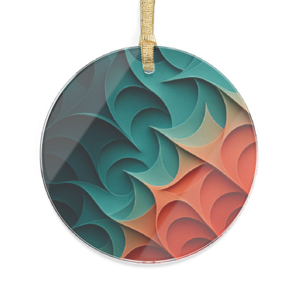 Fractal Harmony Waves - Acrylic Ornaments