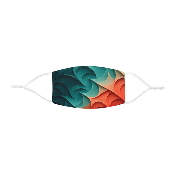 Fractal Harmony Waves - Snug-Fit Polyester Face Mask