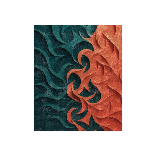 Fractal Harmony Waves - Crushed Velvet Blanket