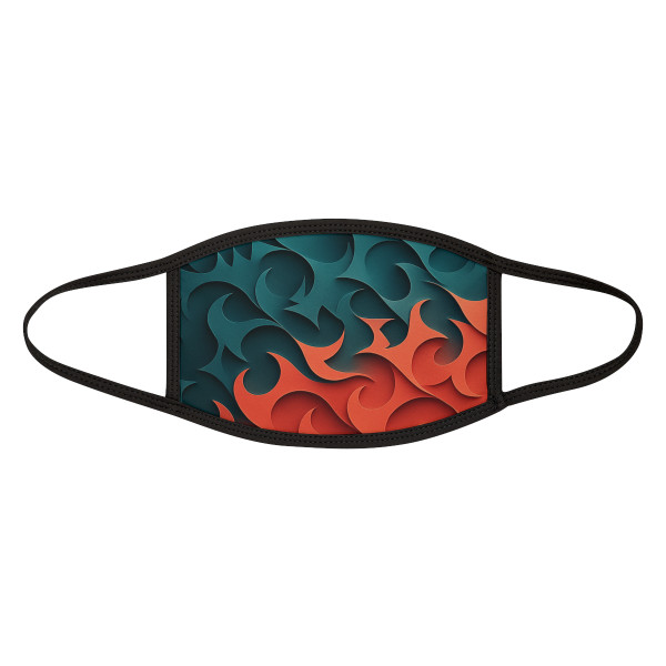 Fractal Harmony Waves - Mixed-Fabric Face Mask
