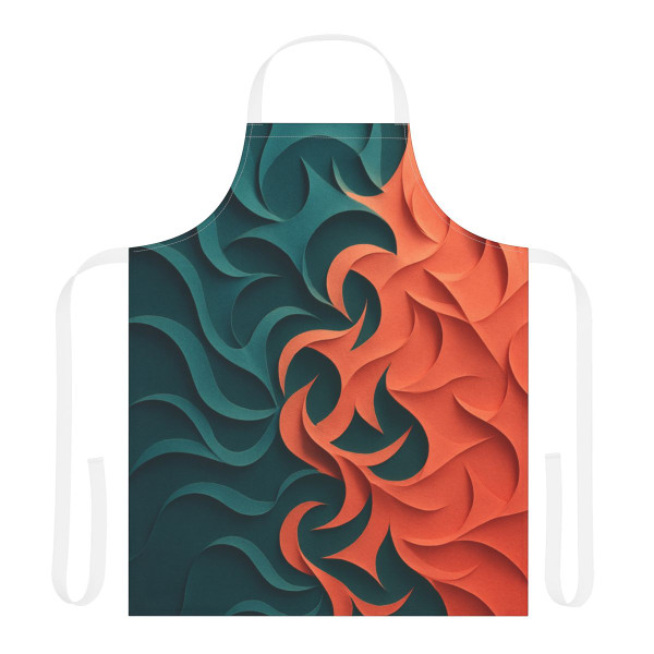 Fractal Harmony Waves - Apron, 5-Color Straps (AOP)