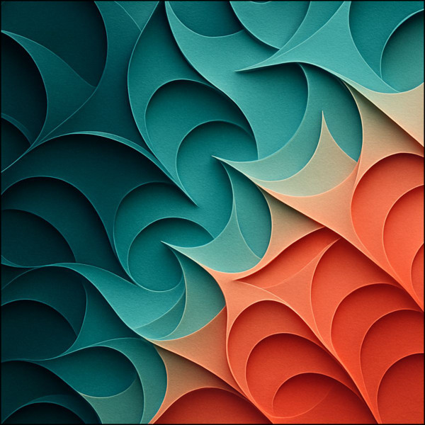 Fractal Harmony Waves - Custom Cut Acrylic Ornament