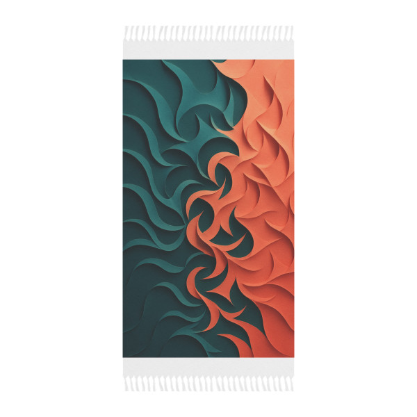Fractal Harmony Waves - Boho Beach Cloth