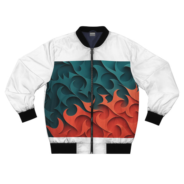 Fractal Harmony Waves - Men's Bomber Jacket (AOP)