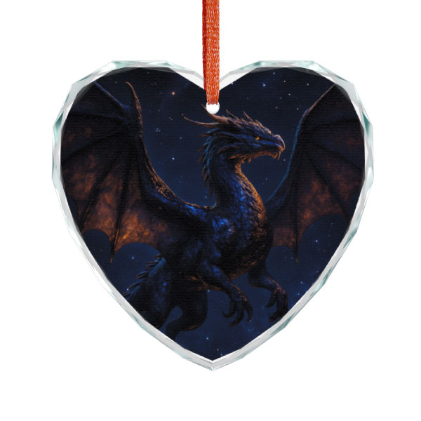 Celestial Flame Draconis - Crystal Glass Ornament