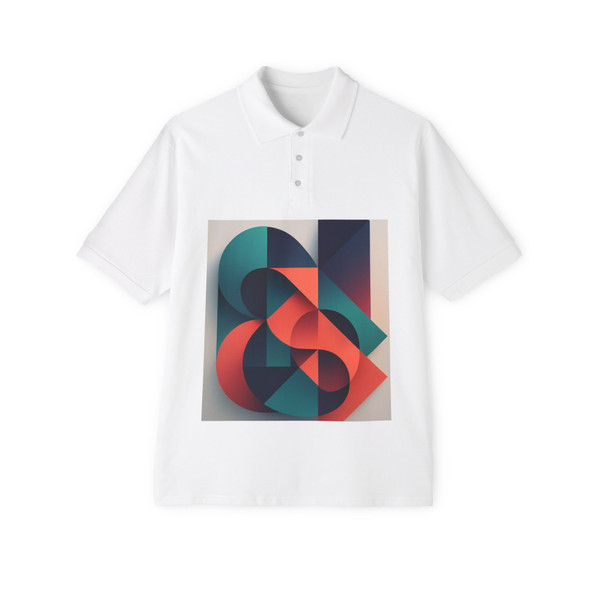 Geometric Resonance - Men's Piqué Polo