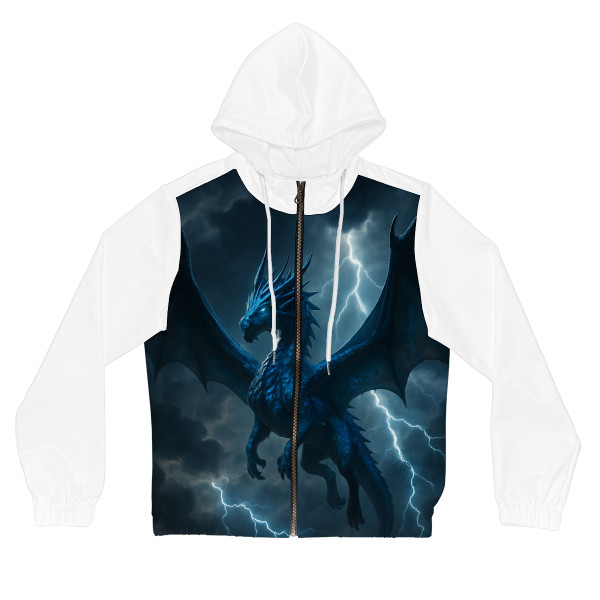 Celestial Storm Dragon - Women’s Full-Zip Hoodie (AOP)