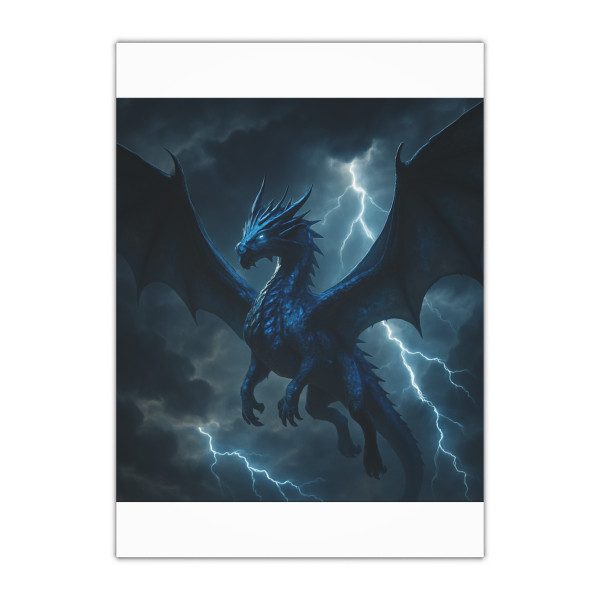 Celestial Storm Dragon - Gift Wrapping Paper Sheets, 1pc
