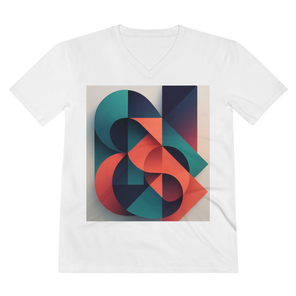 Geometric Resonance - Men's Lightweight V-Neck Tee