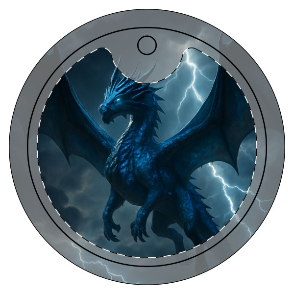 Celestial Storm Dragon - Ceramic Ornaments, 1-Side Print