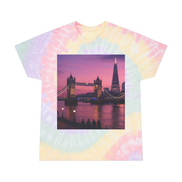 London Twilight Reflections - Tie-Dye Tee, Spiral