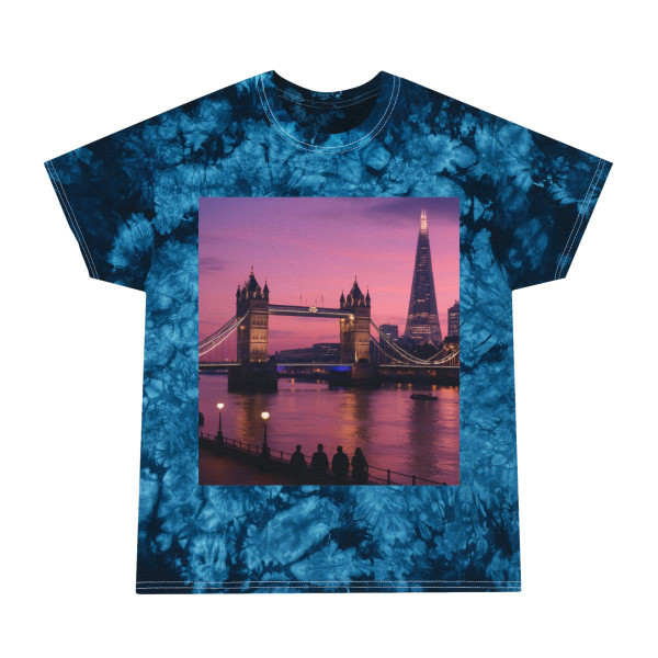 London Twilight Reflections - Tie-Dye Tee, Crystal