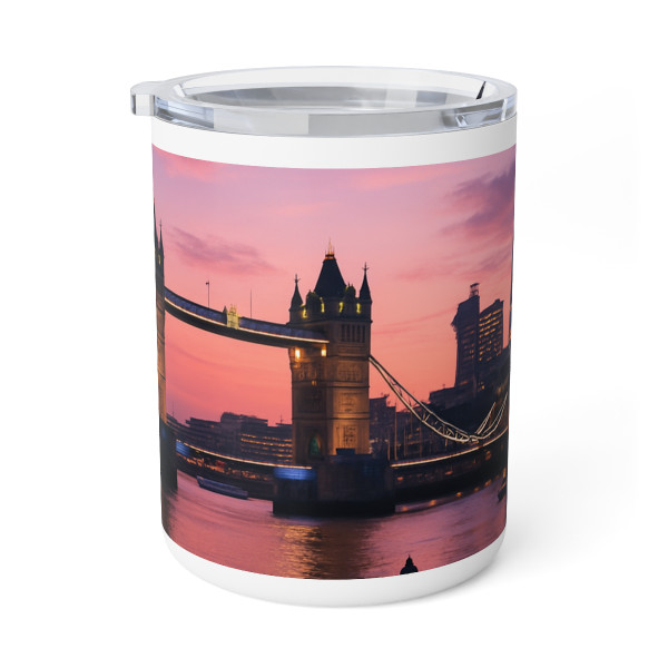 London Twilight Reflections - Insulated Coffee Mug, 10oz 