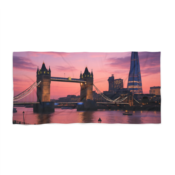 London Twilight Reflections - Beach Towel