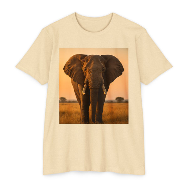 Graceful Elephant Journey - Unisex CVC Jersey T-shirt
