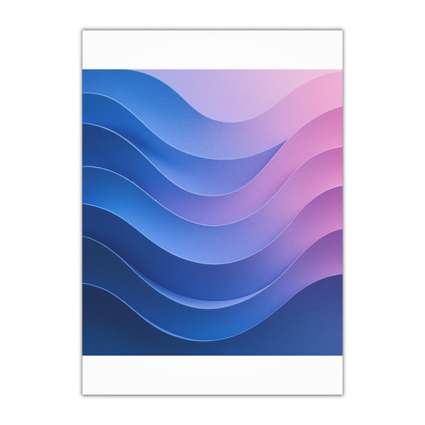 Fluid Color Waves - Gift Wrapping Paper Sheets, 1pc