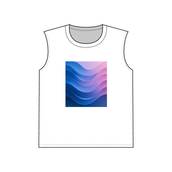 Fluid Color Waves - Unisex Jersey Muscle Tank
