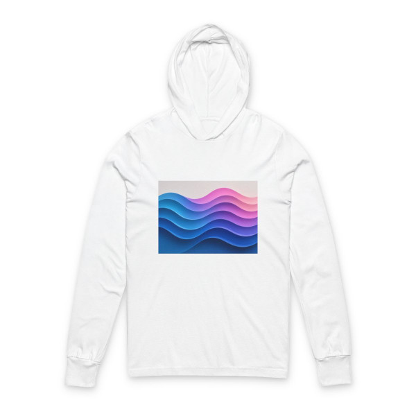 Fluid Color Waves - Unisex Hooded Long Sleeve Tee