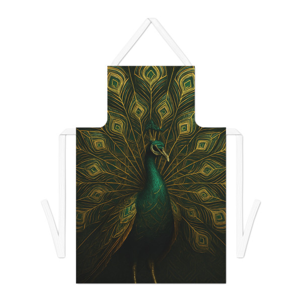 Gilded Peacock Elegance - Adult Apron (AOP)