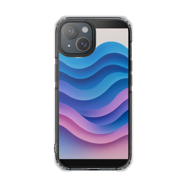 Fluid Color Waves - Magnetic Clear Impact Cases