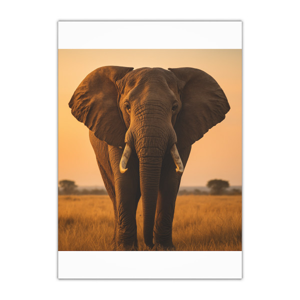 Graceful Elephant Journey - Gift Wrapping Paper Sheets, 1pc