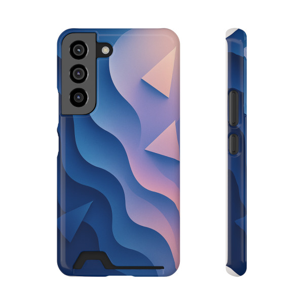 Fluid Geometry Harmony - Phone Case With Card Holder
