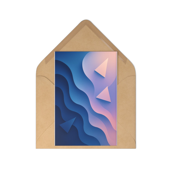 Fluid Geometry Harmony - Postcards (7 pcs)