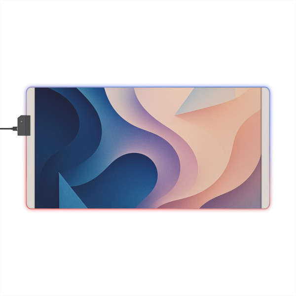 Fluid Geometry Harmony - LED Gaming Mouse Pad