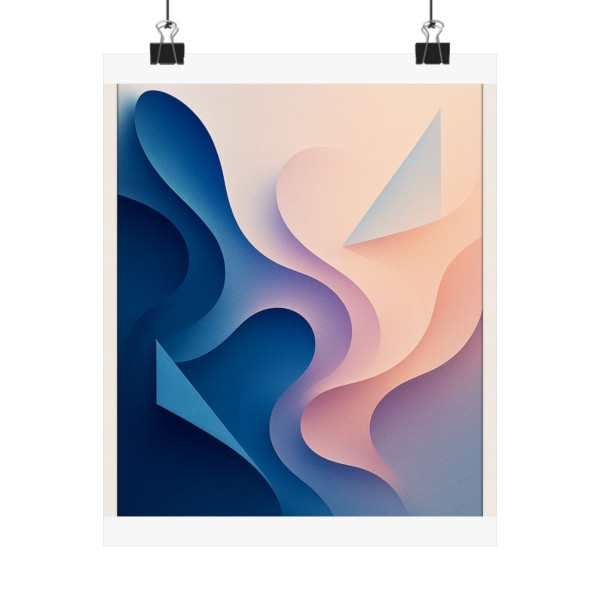 Fluid Geometry Harmony - Matte Vertical Posters