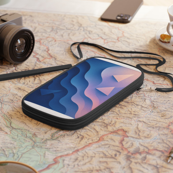 Fluid Geometry Harmony - Passport Wallet