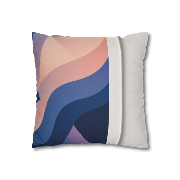 Fluid Geometry Harmony - Spun Polyester Square Pillowcase