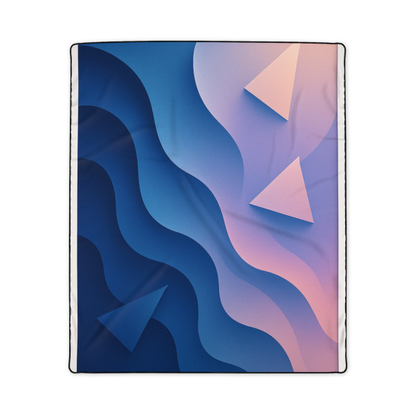 Fluid Geometry Harmony - Polyester Blanket